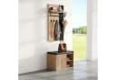 Refined Living Garderoben-Set Schuhbank Schwarz/Natur Bild 4