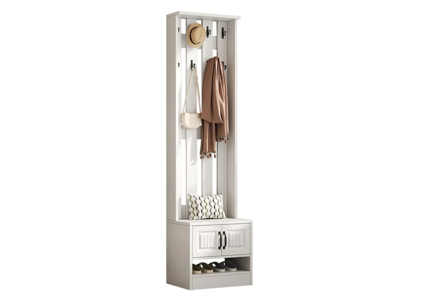 Refined Living Garderobe mit Sitzbank Weiß 2 Türen - Bild 2