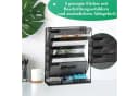 SURFOU 6-stufiger Wand-Aktenhalter aus Metall Schwarz Bild 3