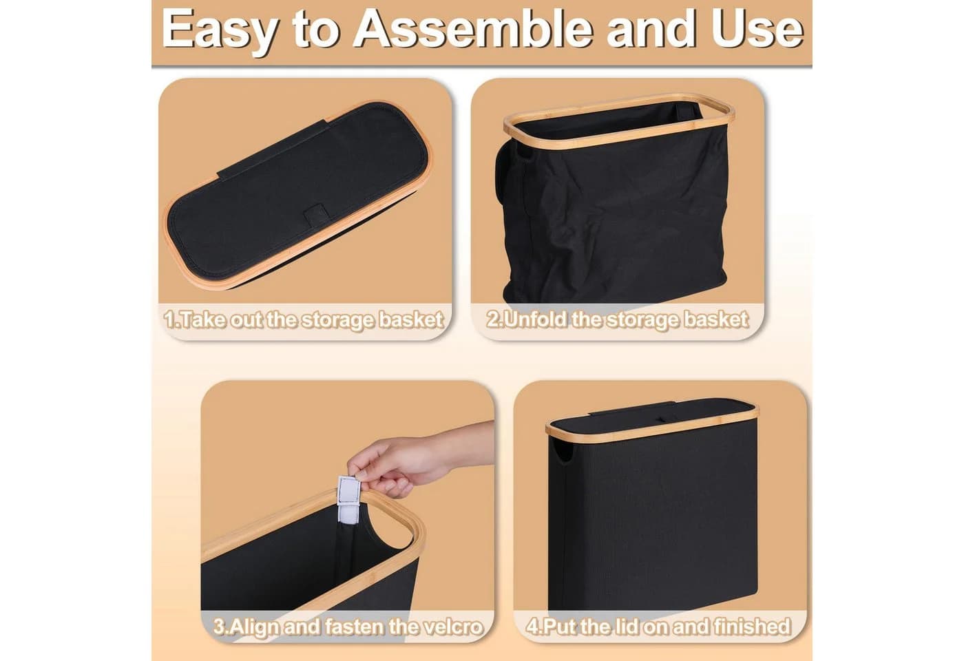 SURFOU Toilettenpapier-Aufbewahrungskorb Bambus 9-12 Rollen - Bild 5