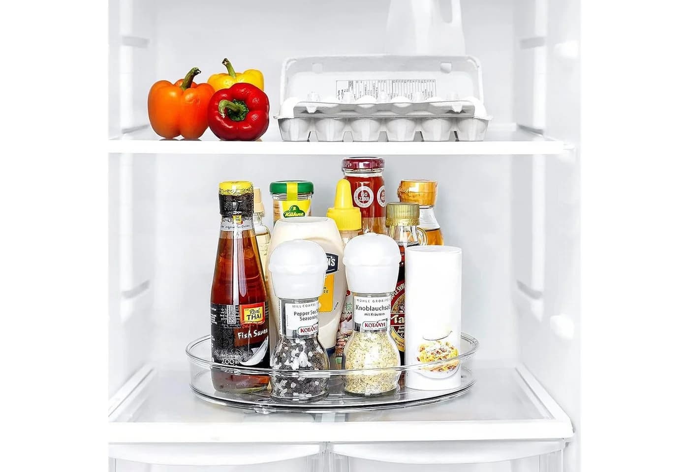 SURFOU Gewürzregal 2 Stk Kühlschrank Organizer 360° Drehbar - Bild 5