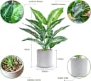 SURFOU 2er-Set Kunstpflanzen Syngonium & Philodendron 40 cm Grün Bild 4