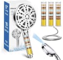 SURFOU Handbrause Duschkopf mit 4 Filter Hochdruck Handbrause mit Schlauch 10 Strahlarten Bild 2