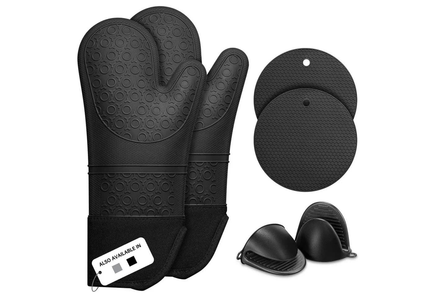 SURFOU Topfhandschuhe Ofenhandschuhe Topflappen 6er Set Hitzebeständig - Bild 2