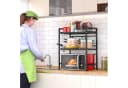 Refined Living Mikrowellenregal Schwarz Ausziehbar 40-64 cm Bild 1