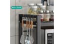 Refined Living Mikrowellenregal Schwarz Ausziehbar 40-64 cm Bild 4