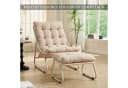 SeedWave Loungesessel mit Ottoman Beige Gartenstuhl Bild 1