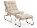 SeedWave Loungesessel mit Ottoman Beige Gartenstuhl Bild 2