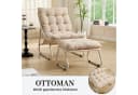 SeedWave Loungesessel mit Ottoman Beige Gartenstuhl Bild 5