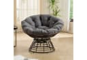 SeedWave Loungesessel Grau 360° Drehbar PE Rattan Bild 1
