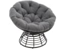 SeedWave Loungesessel Grau 360° Drehbar PE Rattan Bild 2