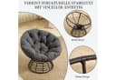 SeedWave Loungesessel Grau 360° Drehbar PE Rattan Bild 5