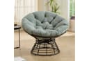 SeedWave Loungesessel Grün 360° Drehbar Papasan-Sessel Stahlgestell Bild 1