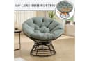 SeedWave Loungesessel Grün 360° Drehbar Papasan-Sessel Stahlgestell Bild 3