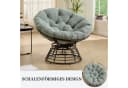 SeedWave Loungesessel Grün 360° Drehbar Papasan-Sessel Stahlgestell Bild 4