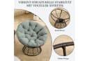 SeedWave Loungesessel Grün 360° Drehbar Papasan-Sessel Stahlgestell Bild 5