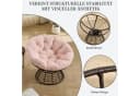 SeedWave Loungesessel Rosa 360° Drehbar Papasan-Sessel Bild 5
