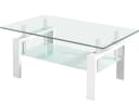 SeedWave Couchtisch Modern Glas Metall 2 Ebenen Bild 2
