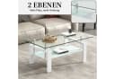 SeedWave Couchtisch Modern Glas Metall 2 Ebenen Bild 4