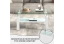 SeedWave Couchtisch Modern Glas Metall 2 Ebenen Bild 5