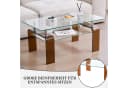 SeedWave Couchtisch Glas Rechteckig Minimalistisch mit Ablage Bild 5