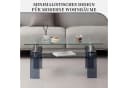 SeedWave Couchtisch Glas Rechteckig Minimalistisch mit Ablage Bild 1