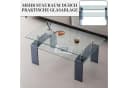 SeedWave Couchtisch Glas Rechteckig Minimalistisch mit Ablage Bild 4