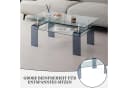 SeedWave Couchtisch Glas Rechteckig Minimalistisch mit Ablage Bild 5