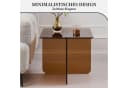 SeedWave Couchtisch Beistelltisch Glas T-förmiges Gestell Bild 1