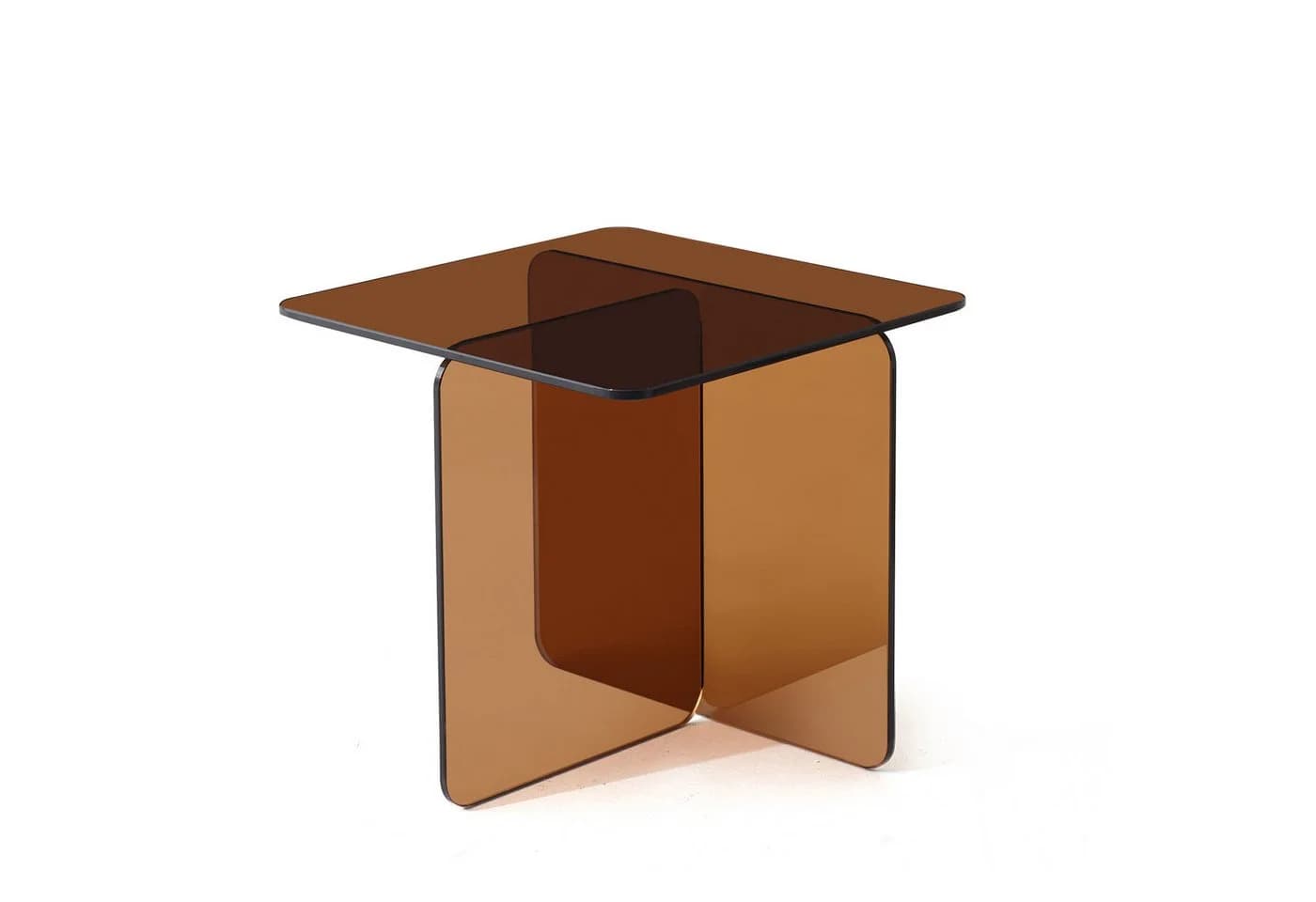 SeedWave Couchtisch Beistelltisch Glas T-förmiges Gestell - Bild 2