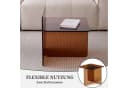 SeedWave Couchtisch Beistelltisch Glas T-förmiges Gestell Bild 5