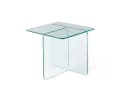 SeedWave Glastisch Beistelltisch T-Gestell Modern Transparent Bild 2