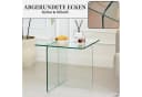 SeedWave Glastisch Beistelltisch T-Gestell Modern Transparent Bild 4