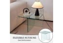SeedWave Glastisch Beistelltisch T-Gestell Modern Transparent Bild 5