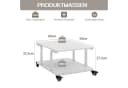 PUNCIA Druckertisch 2 Schichten 60x50cm Weiß Bild 1