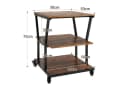 PUNCIA Druckertisch 3-Schichten 50x50cm Weiß/Braun/ Schwarz Bild 1