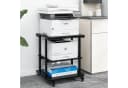 PUNCIA Druckertisch mit Rollen, 3 Ebenen, Schwarz Bild 2