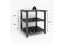 PUNCIA Druckertisch mit Rollen Schwarz 3-stufig Bild 1