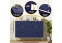 UEV Kommode mit 6 Schubladen, Sideboard für Wohnzimmer Schlafzimmer 100 x 34 x 73 cm Mehrzweckschrank Küchenschrank Buffet TV Board Schrank mit Füße Aufbewahrungsschrank Bild 5
