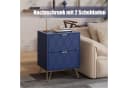 UEV Nachttisch 2er Set Beistelltisch Blau Holz+Metall Bild 4