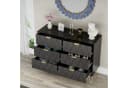 UEV Kommode mit 6 Schubladen, Sideboard für Schlafzimmer Wohnzimmer 100 x 34 x 73 cm Mehrzweckschrank mit gold Fuß Bild 3