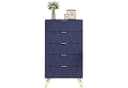 UEV Kommode 5 Schubladen Highboard Schmal Beistellschrank Dunkel Blau Bild 2