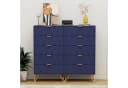 UEV Kommode 5 Schubladen Highboard Schmal Beistellschrank Dunkel Blau Bild 4
