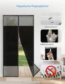 EXTSUD Magnet-Fliegengitter Vorhang Insektenschutz mit Klettband Bild 1