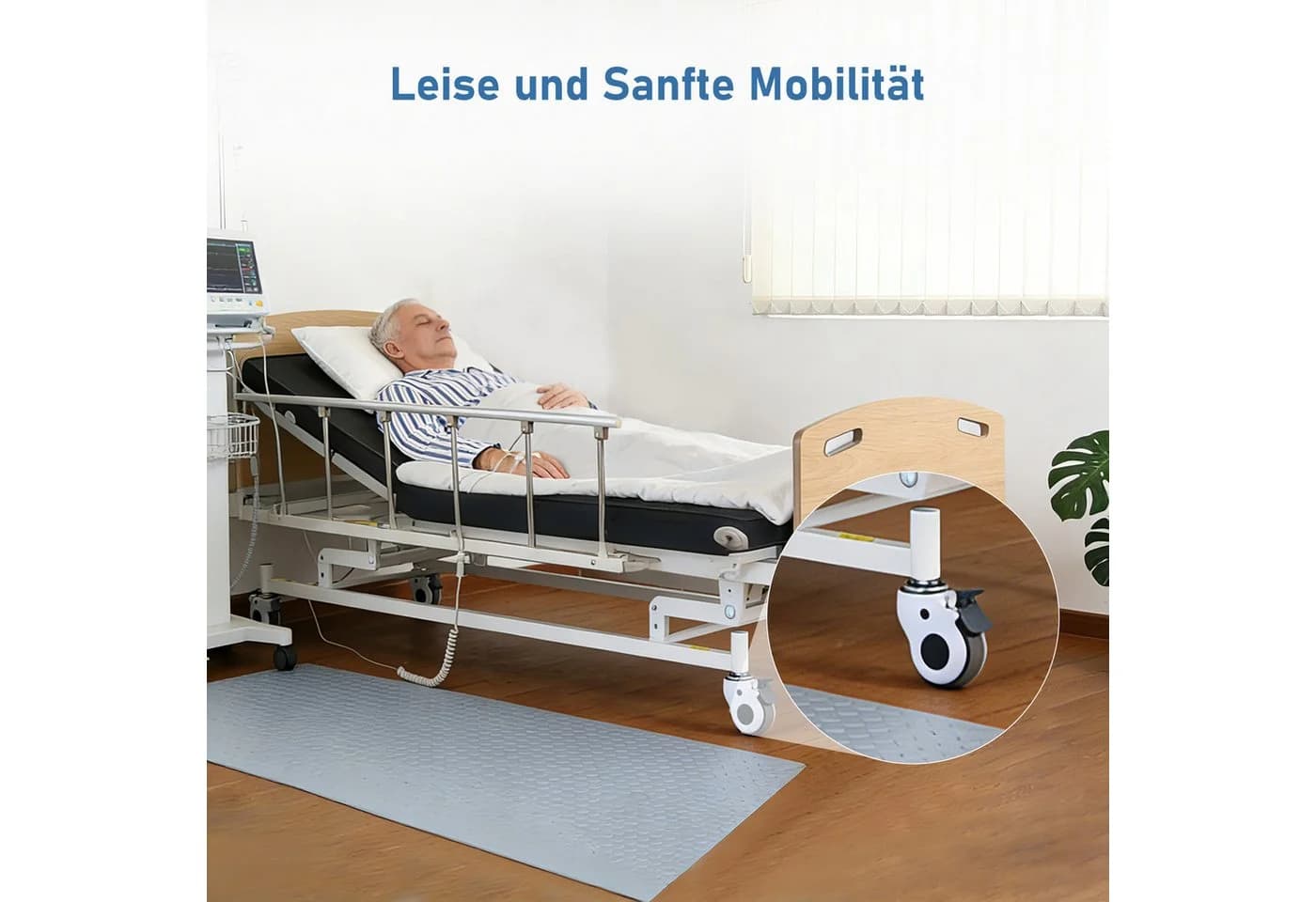 Vankel Elektrisches Pflegebett 4 Funktionen mit Matratze & 205kg Tragkraft - Bild 5