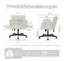 Leawin Bürostuhl ergonomisch beige mit Air-Lordosenstütze Bild 4