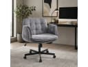 Leawin Bürostuhl ergonomisch mit breitem Sitz und Chenille-Bezug Grau Bild 1