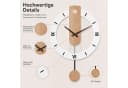 MOPUEA Wanduhr Weiß Modern Skandinavisch Lautlos Mit Pendel Bild 1