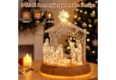 Quntis Beleuchtete Weihnachtskrippe LED mit Musik Acryl Bild 1