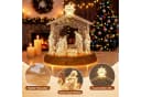 Quntis Beleuchtete Weihnachtskrippe LED mit Musik Acryl Bild 5